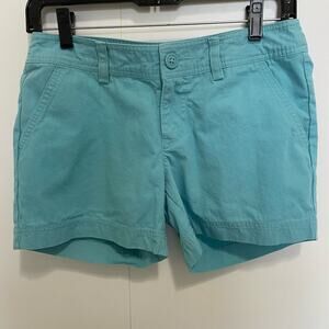 Columbia Shorts Blue Green Women's Size 24 Cotton Casual